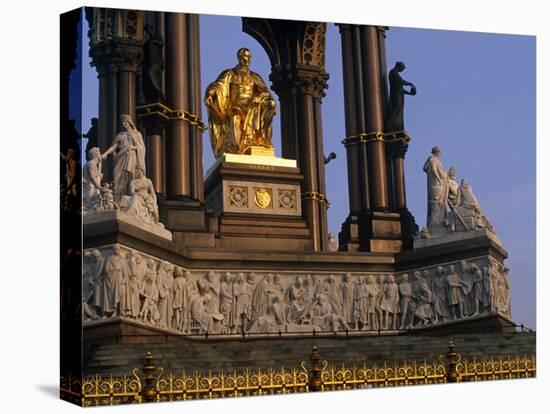 London, This Large Statue of Prince Albert in Hyde Park, Is Seated in a Vast Gothic Shrine, England-Paul Harris-Stretched Canvas