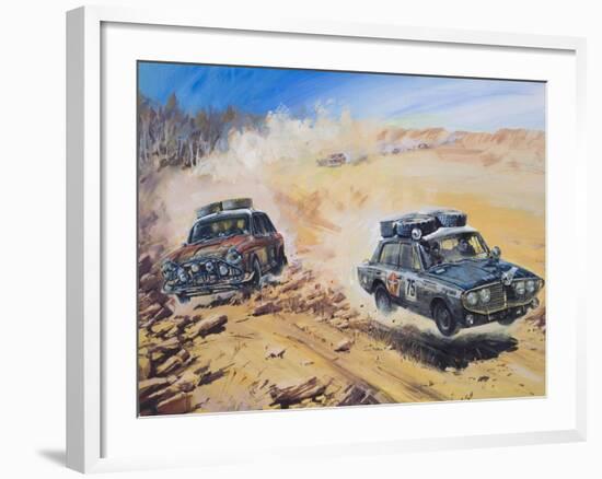 London to Sydney Motor Rally of 1968-Graham Coton-Framed Giclee Print