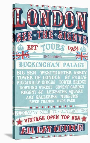 London Tours '54-The Vintage Collection-Stretched Canvas