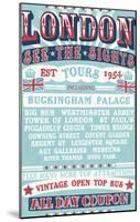 London Tours '54-The Vintage Collection-Mounted Giclee Print