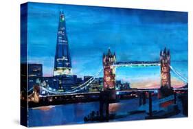 London Tower Bridge and The Shard at Dusk-Markus Bleichner-Stretched Canvas