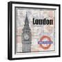 London Train-Lauren Gibbons-Framed Art Print