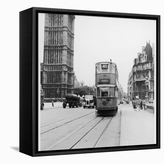 London Tram 1930S-null-Framed Stretched Canvas