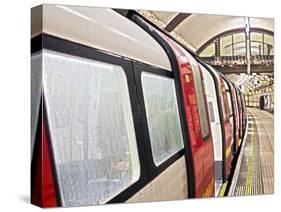 London Tube Train-Toula Mavridou-Messer-Stretched Canvas