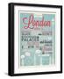 London Typographical Background-Melindula-Framed Art Print