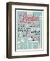 London Typographical Background-Melindula-Framed Art Print