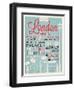 London Typographical Background-Melindula-Framed Art Print