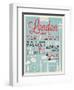 London Typographical Background-Melindula-Framed Art Print