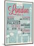 London Typographical Background-Melindula-Mounted Art Print