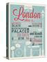 London Typographical Background-Melindula-Stretched Canvas