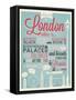 London Typographical Background-Melindula-Framed Stretched Canvas