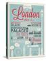 London Typographical Background-Melindula-Stretched Canvas