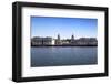 London, UK - MARCH 16, 2014: Greenwich View and River Thames from Docklands-IR Stone-Framed Photographic Print