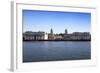 London, UK - MARCH 16, 2014: Greenwich View and River Thames from Docklands-IR Stone-Framed Photographic Print