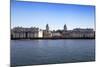 London, UK - MARCH 16, 2014: Greenwich View and River Thames from Docklands-IR Stone-Mounted Photographic Print