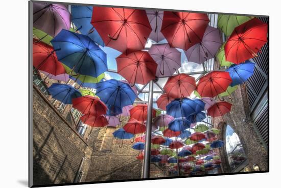 London Umbrella Art-null-Mounted Art Print