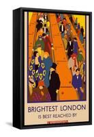 London Underground Brightest London-Vintage Apple Collection-Framed Stretched Canvas