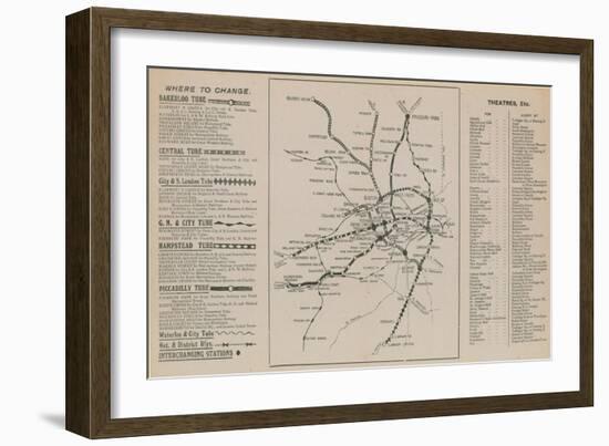 London Underground Map-null-Framed Giclee Print