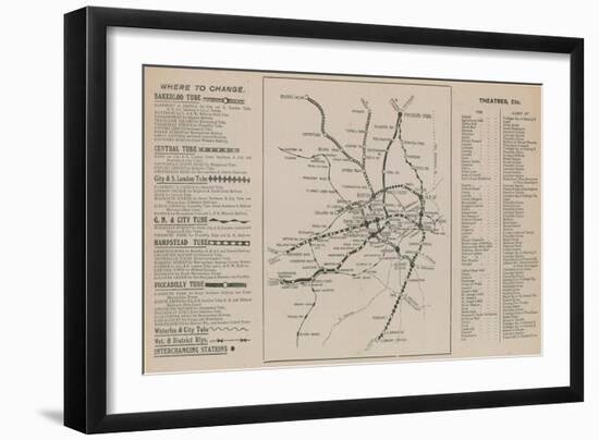 London Underground Map-null-Framed Giclee Print