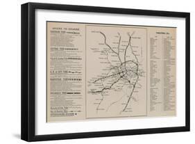 London Underground Map-null-Framed Giclee Print