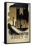 London Underground Poster Featuring Westminster Abbey, 1934-null-Framed Stretched Canvas