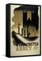 London Underground Poster Featuring Westminster Abbey, 1934-null-Framed Stretched Canvas