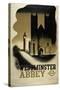 London Underground Poster Featuring Westminster Abbey, 1934-null-Stretched Canvas