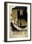 London Underground Poster Featuring Westminster Abbey, 1934-null-Framed Premium Giclee Print