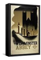 London Underground Poster Featuring Westminster Abbey, 1934-null-Framed Stretched Canvas