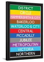 London Underground Tube Lines Travel Poster-null-Lamina Framed Poster