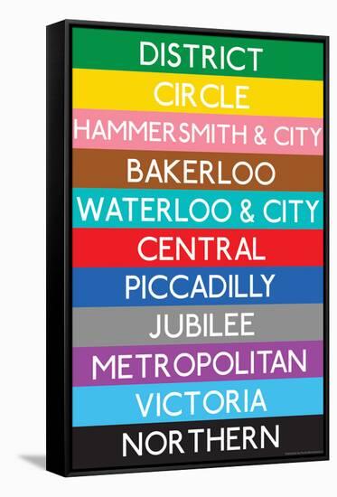 London Underground Tube Lines Travel Poster-null-Framed Stretched Canvas