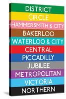 London Underground Tube Lines Travel Poster-null-Stretched Canvas