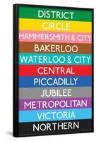 London Underground Tube Lines Travel Poster-null-Framed Poster