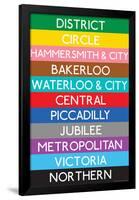 London Underground Tube Lines Travel Poster-null-Framed Poster