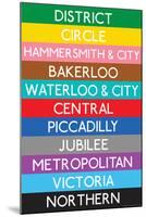 London Underground Tube Lines Travel-null-Mounted Art Print