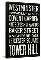 London Underground Vintage Stations Travel Poster-null-Framed Poster