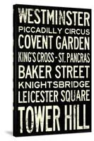 London Underground Vintage Stations Travel Poster-null-Stretched Canvas