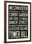 London Underground Vintage Stations Travel-null-Framed Art Print