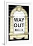 London Underground Way Out Sign RetroMetro-null-Framed Art Print