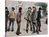London. Unemployed Workers Who Participated in the Meeting and Raide Stores Picadilly, 1886-null-Stretched Canvas