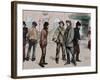 London. Unemployed Workers Who Participated in the Meeting and Raide Stores Picadilly, 1886-null-Framed Giclee Print