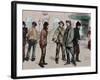 London. Unemployed Workers Who Participated in the Meeting and Raide Stores Picadilly, 1886-null-Framed Giclee Print