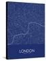 London, United Kingdom Blue Map-null-Stretched Canvas