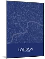 London, United Kingdom Blue Map-null-Mounted Poster