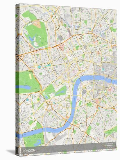 London, United Kingdom Map-null-Stretched Canvas