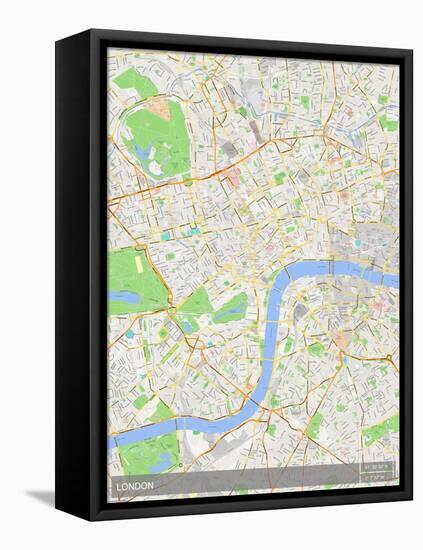 London, United Kingdom Map-null-Framed Stretched Canvas