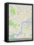 London, United Kingdom Map-null-Framed Stretched Canvas