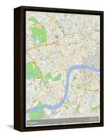 London, United Kingdom Map-null-Framed Stretched Canvas