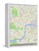 London, United Kingdom Map-null-Framed Stretched Canvas