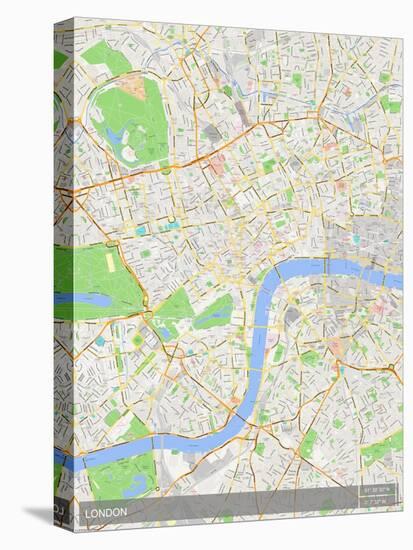 London, United Kingdom Map-null-Stretched Canvas